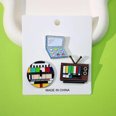 Evropsko-americká Retro TV Bez signálu Pásková brož: Všestranný Klasický Odznak