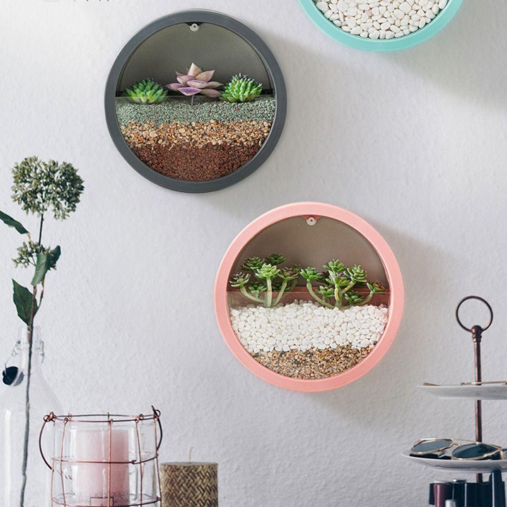 Basket Wall Decoration Wall-mounted Plant Container Flower Pot Ornaments Hydroponic Vase Flowerpot