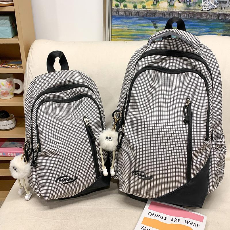 Children's Schoolbags Elementary School Students  Girls Junior High School Students  High School Students  Large Capacity Splicing Backpacks