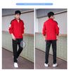Unisex Autumn Academy Style Stand-up Collar Sportswear for Middle School