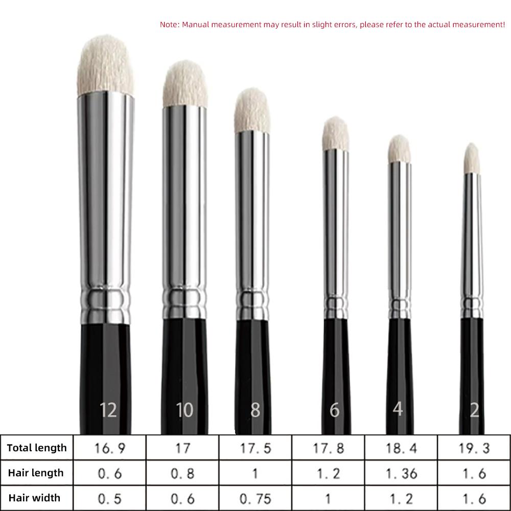 3/6pcs Dry Brush Painting Goat Hair Professional Miniature Paint Brush Set for Art Acrylic Watercolor Micro Detailing Drybrush