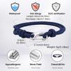 Einfaches doppellagiges Seilarmband für Männer, verstellbares geflochtenes Seil, nautisches Armband, handgefertigte Pulseras