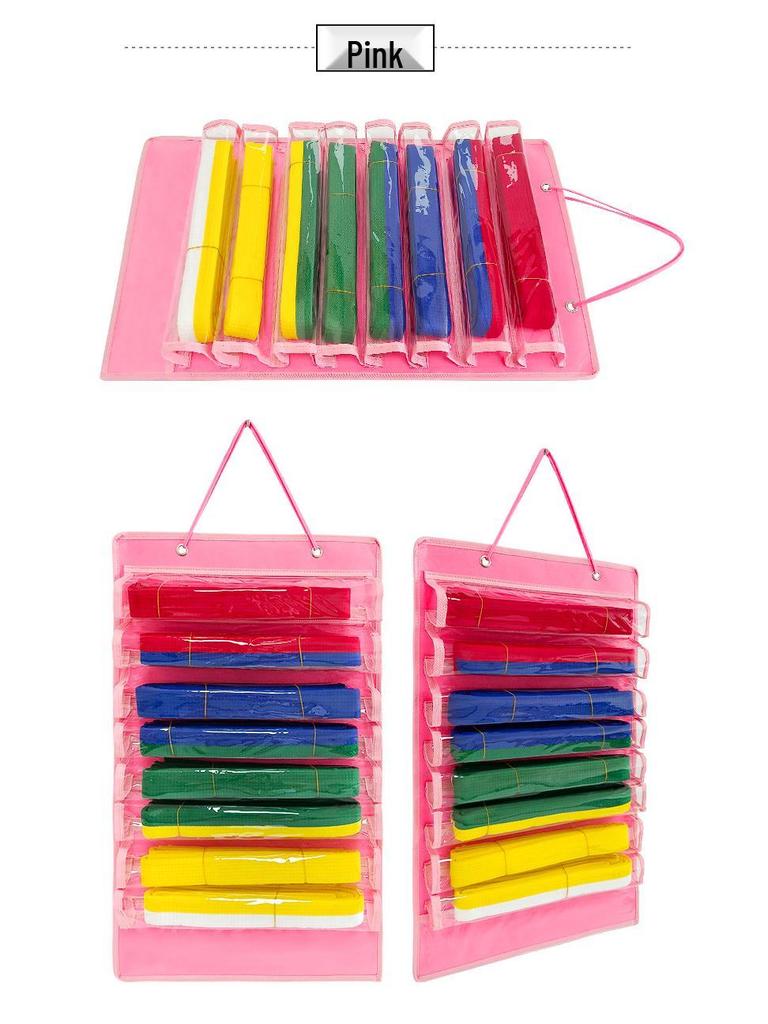 Filz Kampfsportgürtel & Medaillen Wanddisplay-Halterung - Staubdicht zum Aufhängen für 8-10 Taekwondo-Gürtel