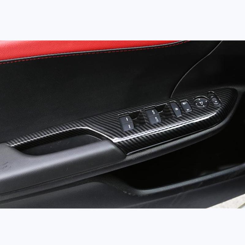 For Hon Da New Ci Vic 10th Gen 2016 2017 2018  LHD Car Interior Armrest Window Lift Switch Button Cover
