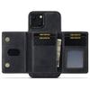 DG.MING M2 Series for iPhone 15 Magnetic Wallet Phone Case PU+PC+TPU Kickstand Phone Cover