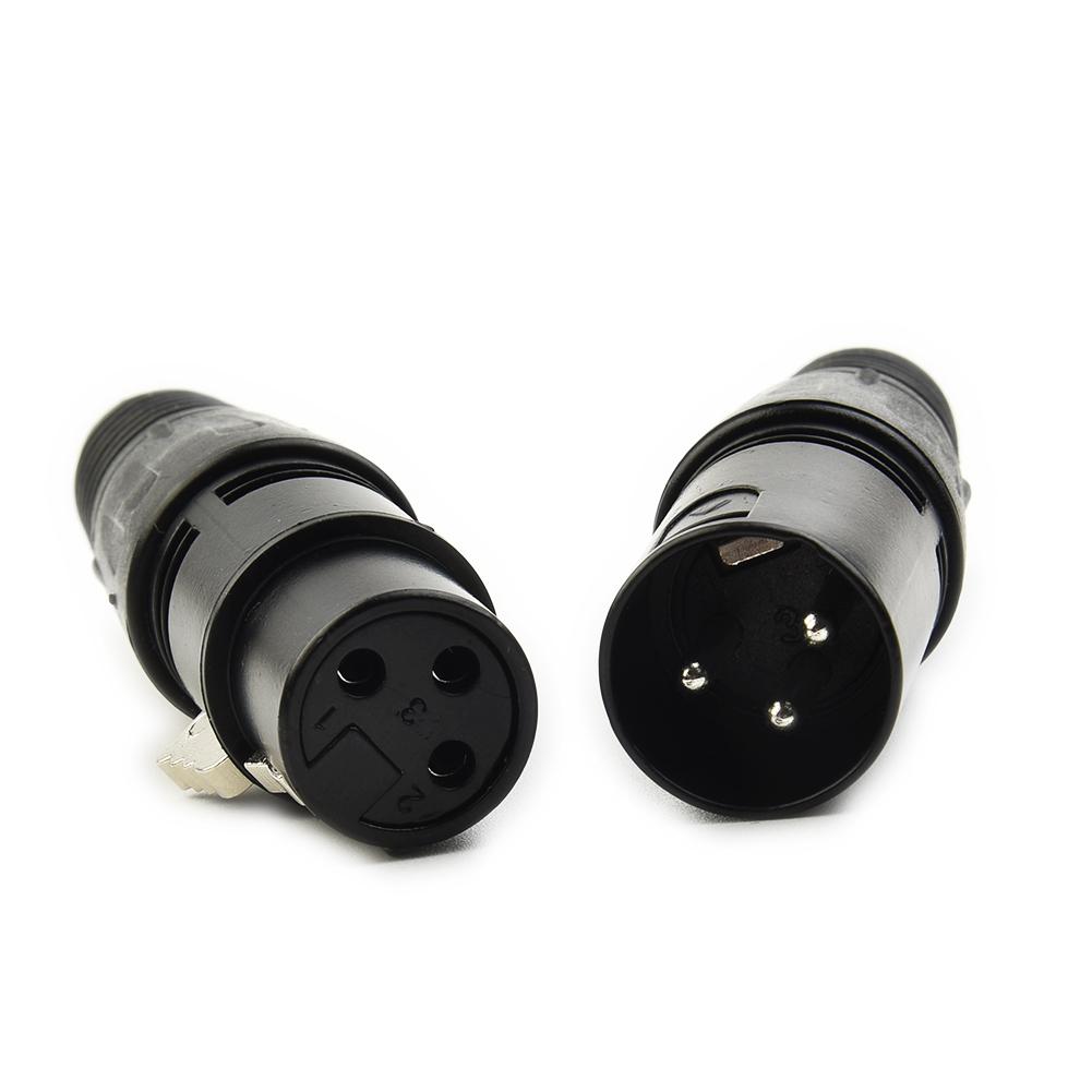 XLR 3 Pin Male and Female Microphone Cable Connectors 10Pair Designed for DMX and MIC Snake Cable Applications