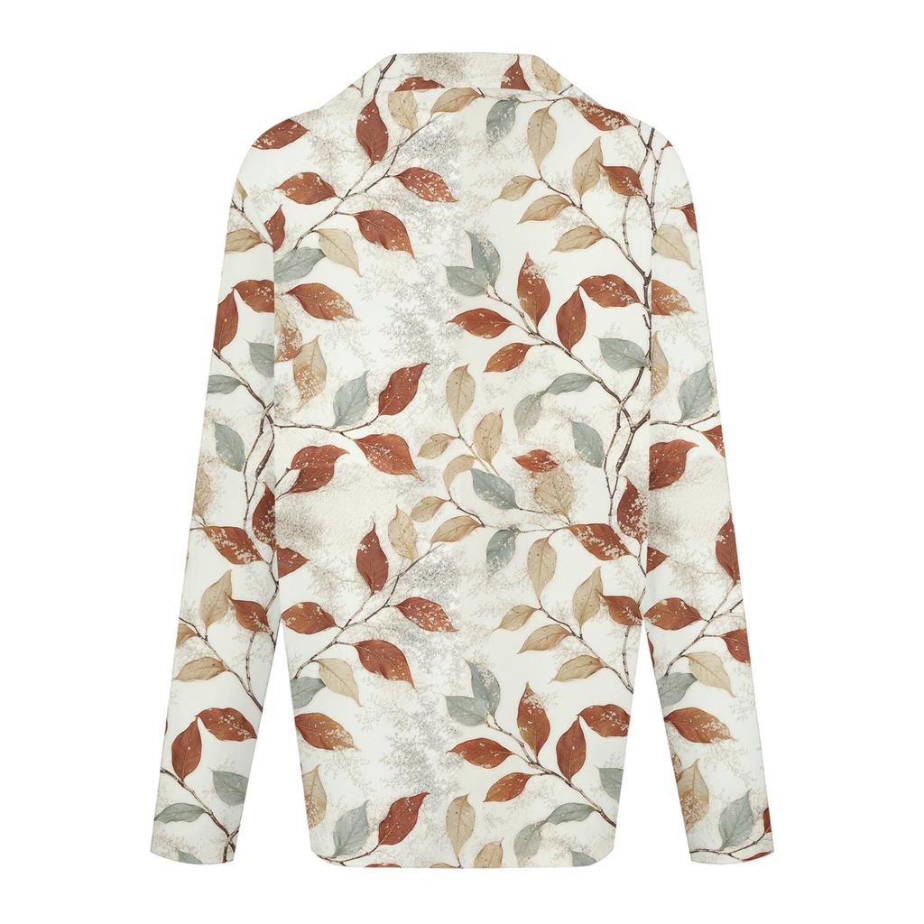 Women  T-shirt Loose  Pullover Sports Tops  Casual V Neck Long Sleeve Printed Top