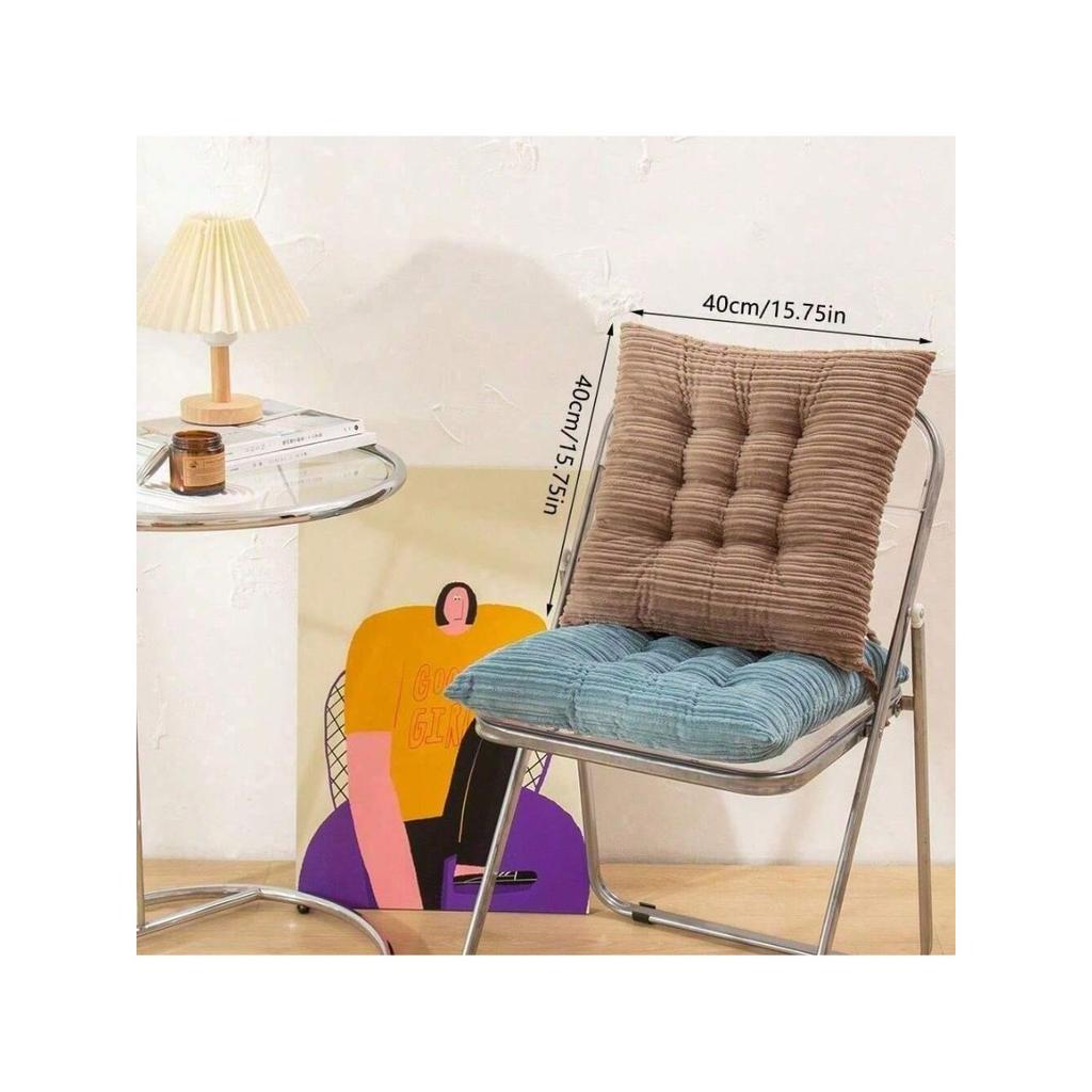 Thick corduroy square cushion, suitable for living rooms, bedrooms, and offices