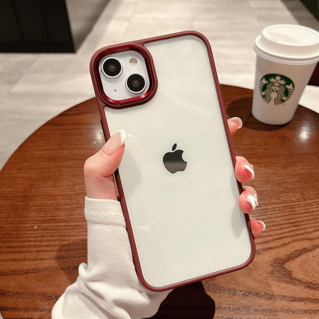 Applicable to iPhone14Promax Metal Hawkeye Mobile Phone Case Apple 13 Electroplating Lens Ring Transparent PC Case