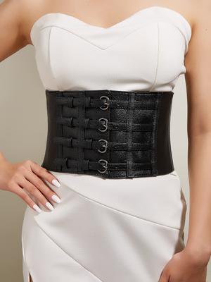 Street Shooting Strap Waist Seal Decoration Black Punk Style Suspender With Suit Belt Women'S Waist