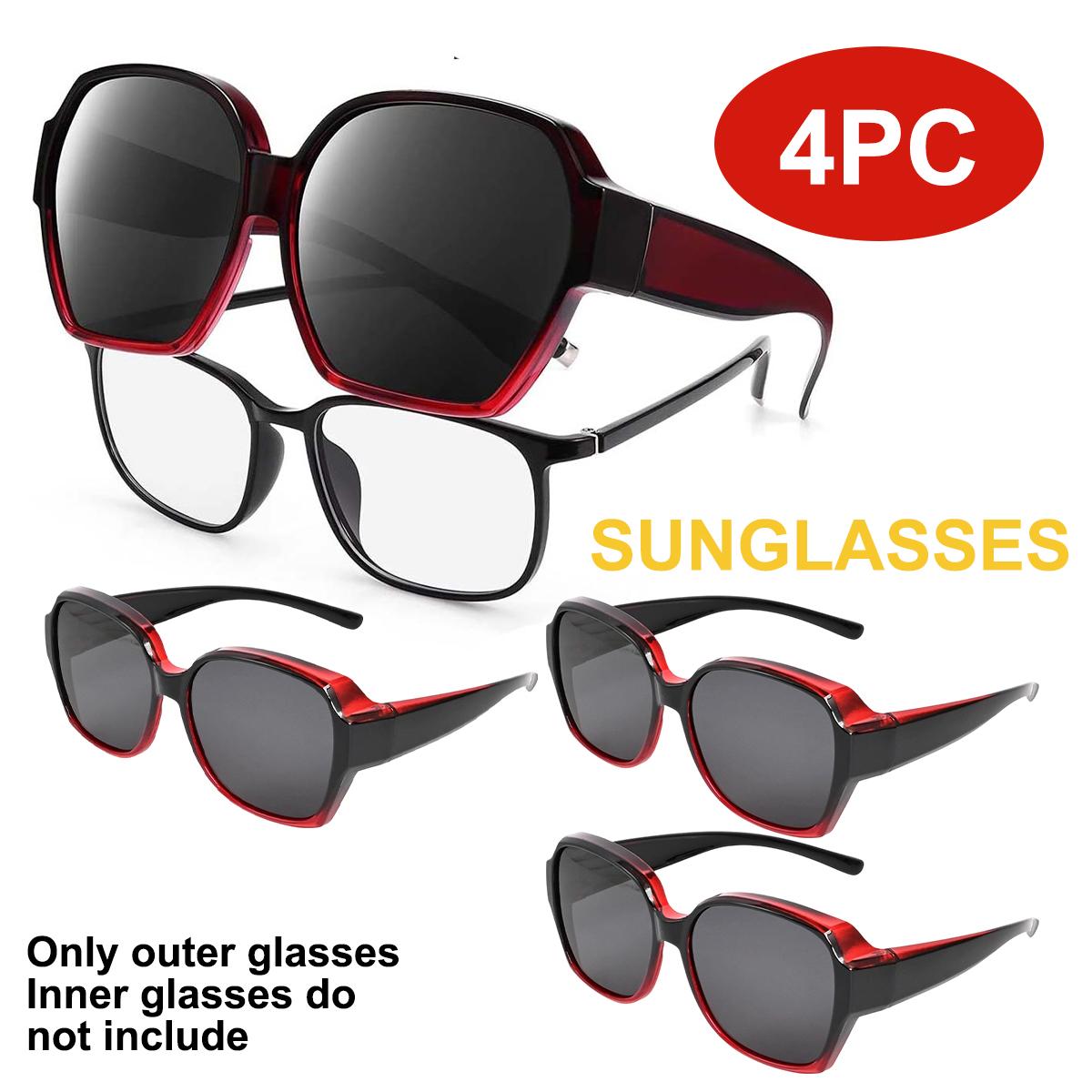 

Oversized Square Fashionable Unisex Fit over Glasses Sunglasses for Casual Wear, Perfect for Photoshoots, Ideal Gift T01