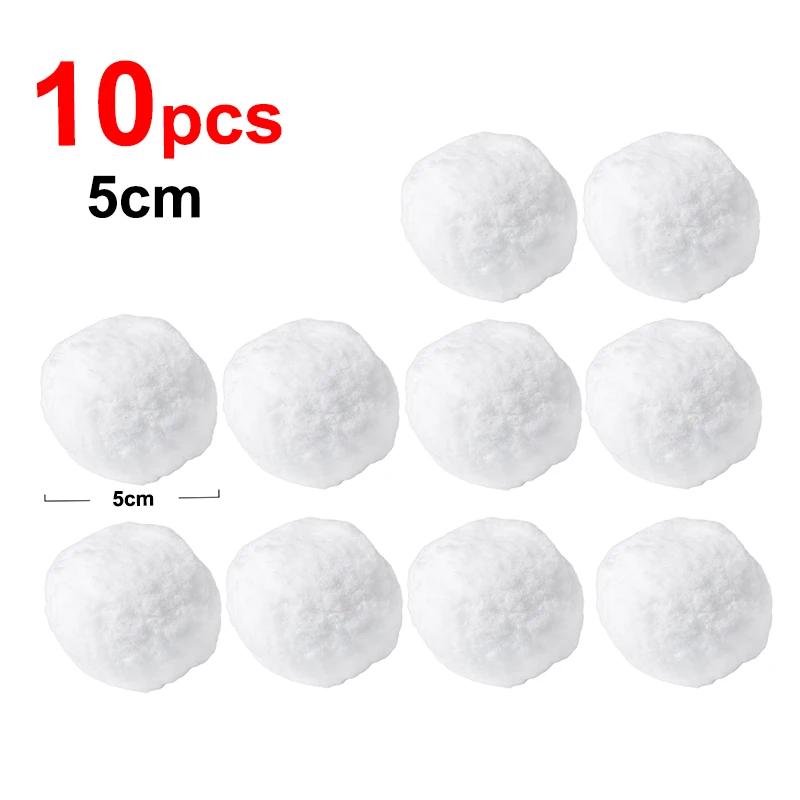 Christmas Snowballs White Fur Pompom Hairballs For Xmas Tree Pendant Kids Toy Balls Indoor Outdoor Toys Party Decoration Props