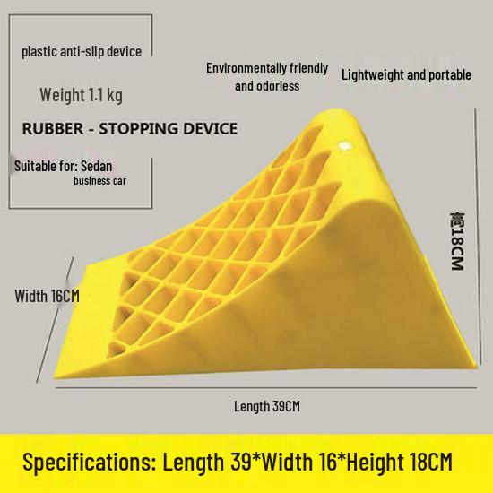 Rubber Anti-Slip Wheel Chocks - Portable Triangular Stoppers for Cars