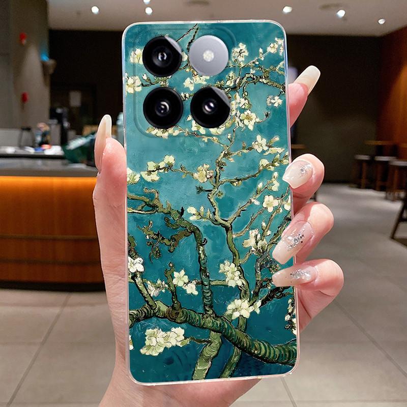 For Xiaomi 14T / Xiaomi 14T Pro Case Clear Luxury Fashion Butterfly Flower Soft TPU Silicone Casing Cover Transparent Phone Case