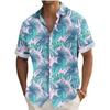 Men'S Hawaiian Short Sleeve Shirt Printed Fashion Casual Beach Shirt