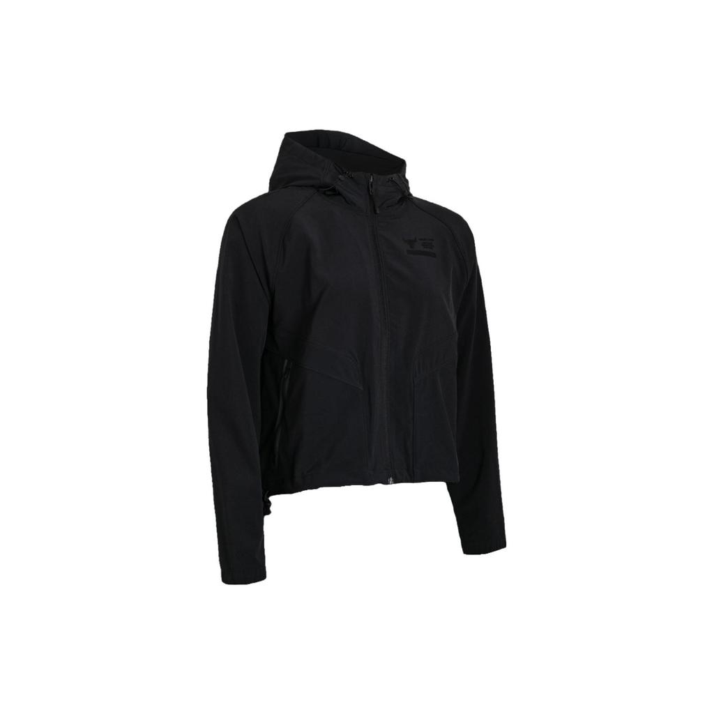 Under Armour Pure Color Hooded Jacket Women Tops Black 1380183-001