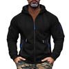 Herren Sweatshirt Hoodie Reißverschluss Armtasche Strickjacke Herren Sport Große Größe Casual Hoodie