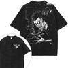 Death Note Vintage Loose Washed Tshirt personality Clothes Suitable for all seasons Retro Fashion Streetwear Trendy Couples tee