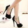 Sexy High Heels Women Shoes Platform Peep Toe Wedding Pumps Black Red Woman High Heel Shoes