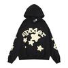 2023 autumn and winter new cross-border sp5der multi-color foam stars, casual hooded sweater, same for men and women