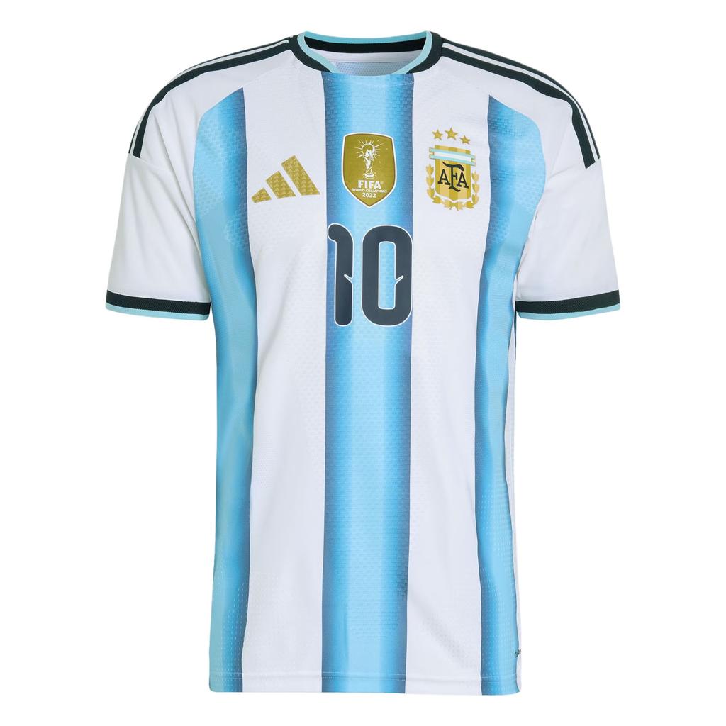 Adidas Argentina 26 Home Authentic Jersey Messi 10 Quick-Dry Striped Short Sleeve Football Shirt Men jersey KH3934