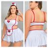 Women's Sexy Plus Size Roleplay Nurse Uniform Sweet Girl Adult Lady Exotic Naugty Lingerie Dress XXXL Cosplay Doctor Costumes