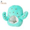 TH Cactus Eggplant Watermelon Sunflower Soft Plush Doll Headgear Hat Sleeping Toy
