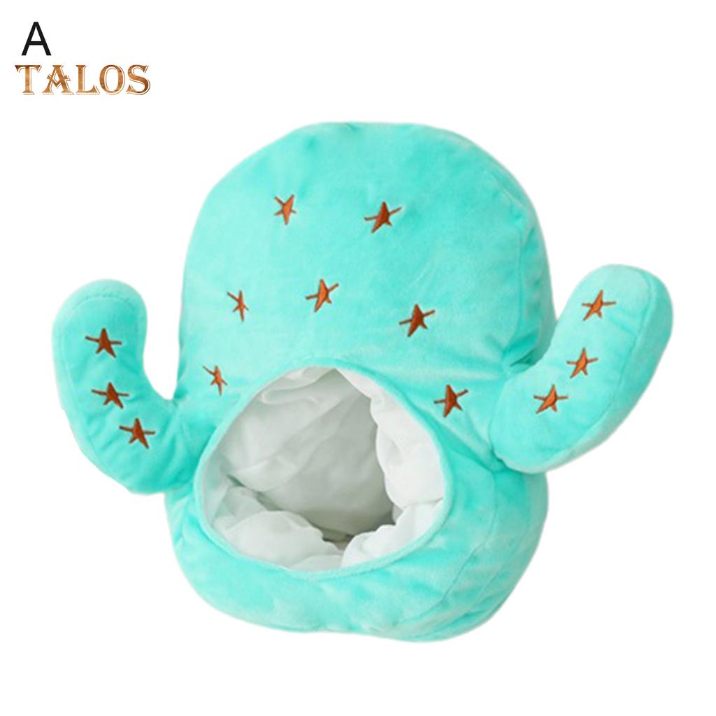 TH Cactus Eggplant Watermelon Sunflower Soft Plush Doll Headgear Hat Sleeping Toy