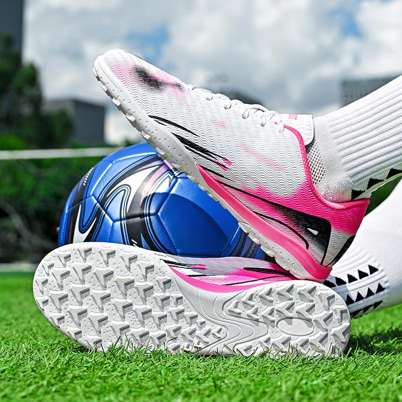 Men's Soccer Boots Turf Hightop Outdoor Indoor Football Shoes Sneaker TF Cleat Training Athletic for Youth