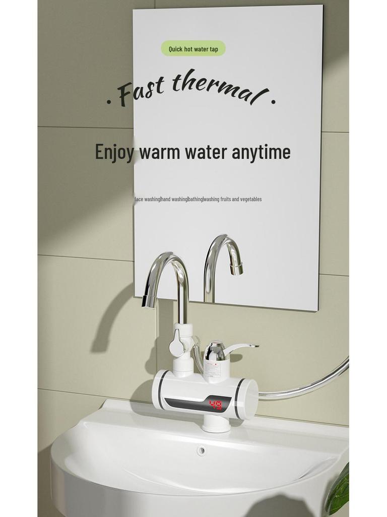 Instant Electric Water Heater Faucet for Bathroom - Rapid Heating in 3 Seconds
