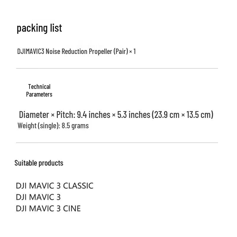 DJI Mavic 3 Series Noise-Cancelling Propellers (CN Version)