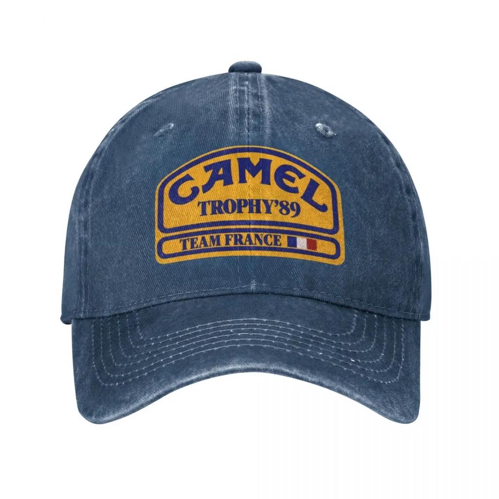 Camel Trophy Unisex Baseballkappe im Stil von Time France, Distressed Washed Caps Hut, Vintage Outdoor-Aktivitäten, Snapback-Hut
