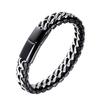 Fashion Bracelet, Men's Bracelet, Leather Rope Double Chain Braided Bracelet