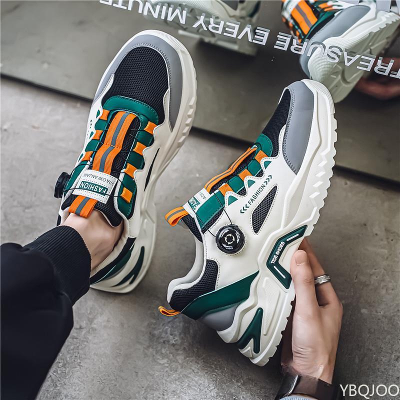 Mode Herren Trendige lässige Sportschuhe Vier Jahreszeiten Drehverschluss Schuh Männlich Weich besohlt rutschfest Outdoor Laufschuhe Sneaker Homme