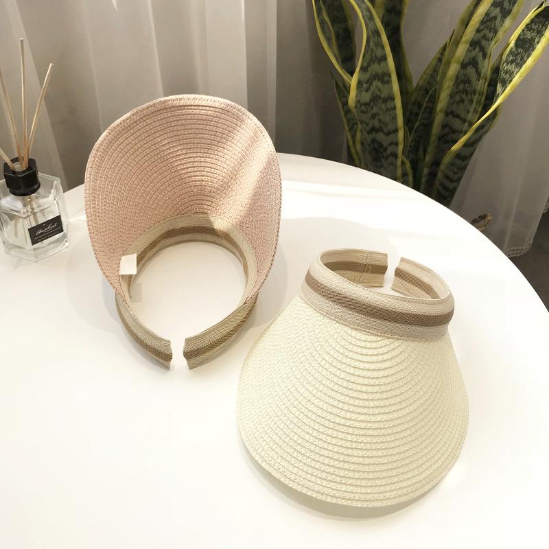 Women's Summer Straw Sun Hat - Duckbill Cap for Travel and Beach