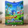 Name Custom Blue the Hedgehog Print Flannel Blanket High Quality Warm Comfortable Cover for All Seasons Perfect for Gifts Home Decor
