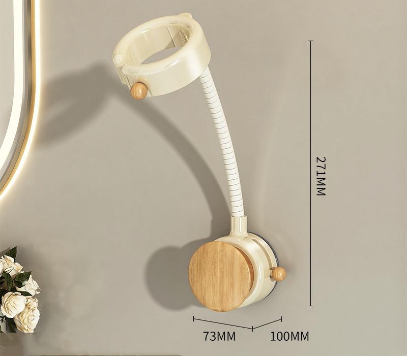 

Rotatable Lazy Hair Dryer Holder Bathroom Non-punching Wall-Mounted Wind Duct Storage Rack Adjustable Hair Dryer Storage Rack белый