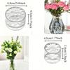 Transparent Spiral Ikebana Stem Holder for Vases Flower Stem Fixing Bouquet Twister Arrangement DIY Flower Arranging Tool (5x4cm/6.8x4.4cm)