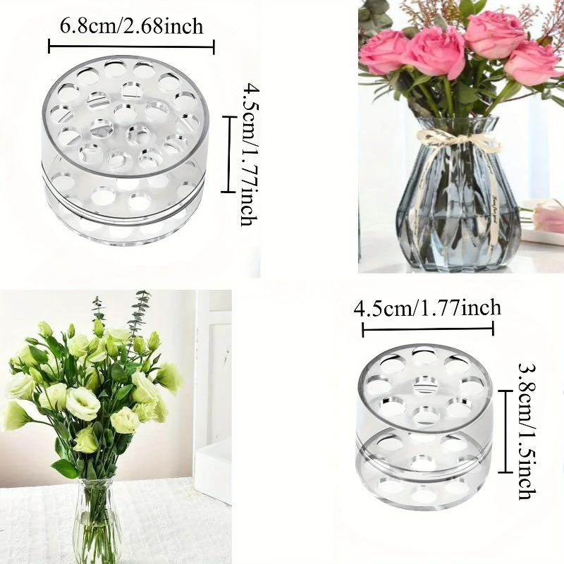 Transparent Spiral Ikebana Stem Holder for Vases Flower Stem Fixing Bouquet Twister Arrangement DIY Flower Arranging Tool (5x4cm/6.8x4.4cm)