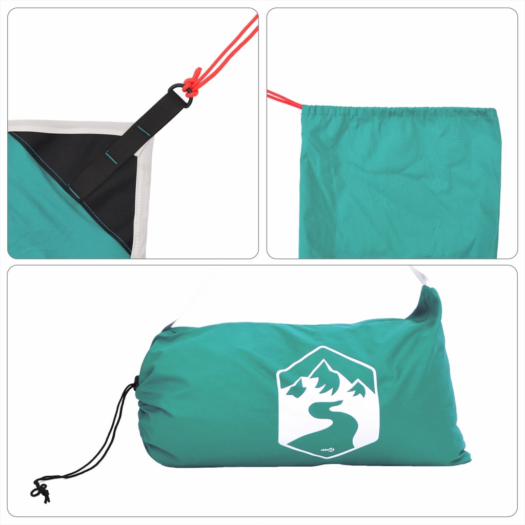 Beach Shade Tent with Sandbags Green 304 x 300 cm