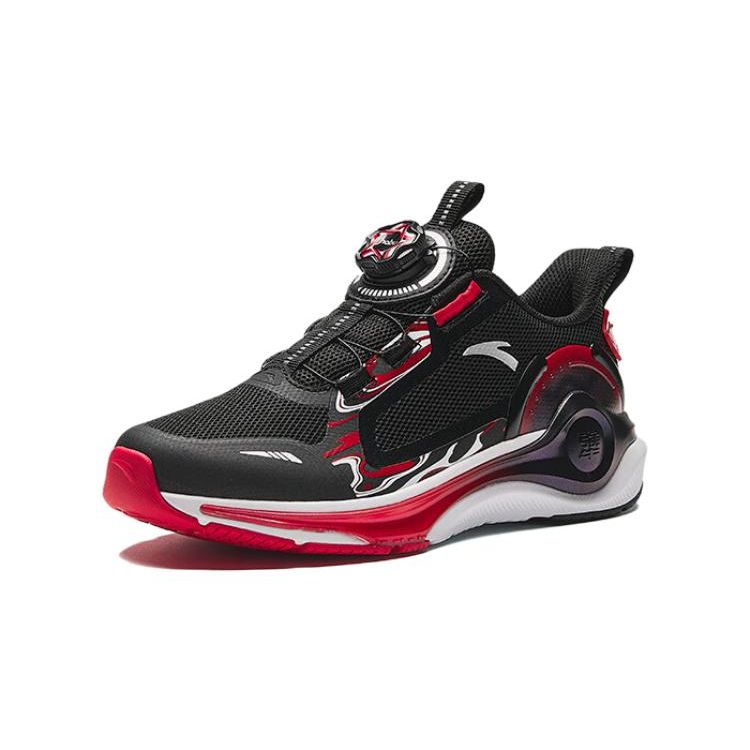 Anta Comfortable Versatile Lightweight Anti-Kick Low-Top Kids Running Shoes Kids sneaker Black Red 312415531-2