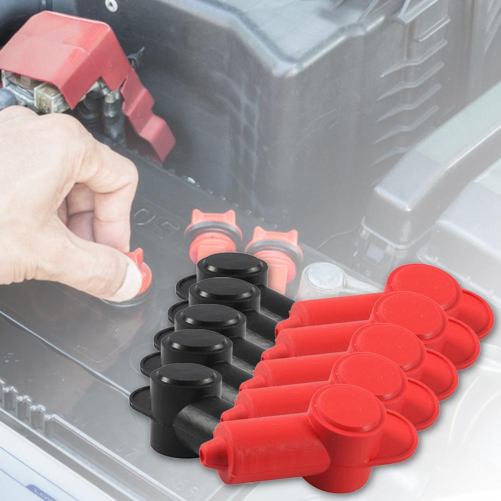 10 Pack Battery Flame Retardant Insulation Sheath Protection Cover Silicone Terminal Covers for Power Junction Blocks