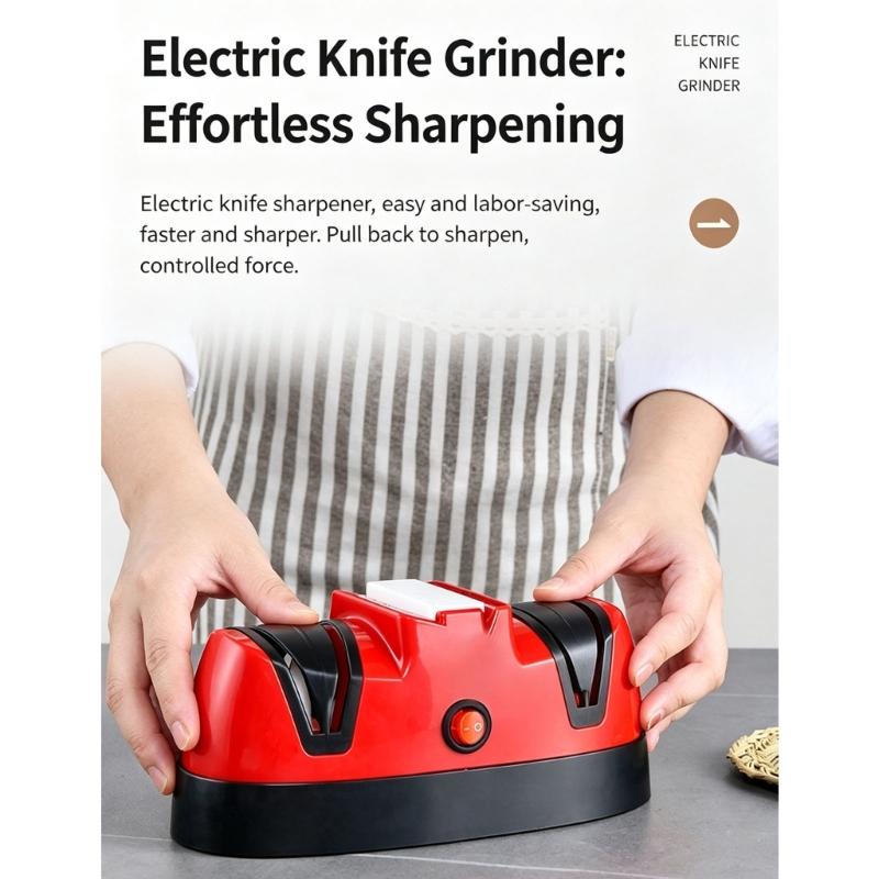Household Electric Blade Sharpener for Cooking Area Care with Scissor Support and Cutting Aid for Food Work and Use