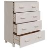 Vidaxl Komoda Hamar, Biała, 79X40X103,5 Cm, Lite Drewno Sosnowe