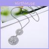 Euro Style Coin Pendant Necklace With Multilayer Water Wave Chain For Women Men