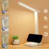 Foldable LED Desk Lamp, 3 Color Stepless Dimmable Touch Table Lamp with USB Rechargeable Battery for Bedside Reading Eye