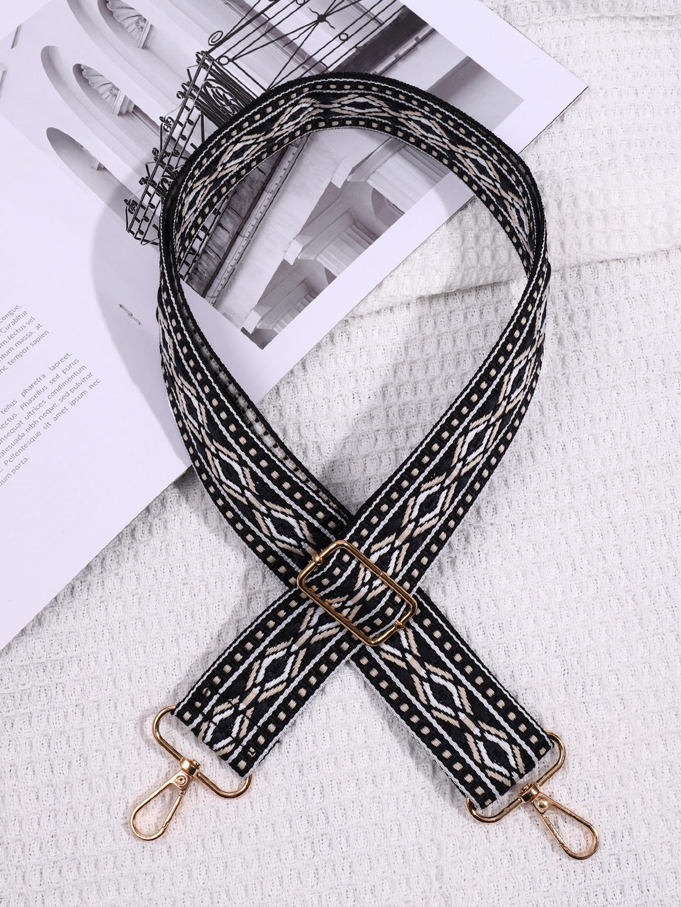 

Ethnic Style Wide Shoulder Strap for Women s Crossbody Bags - DIY Replacement Long Strap чорний