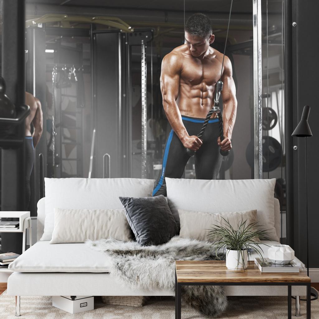 Photomural Muscular Man During Structural Vinyl 416x290