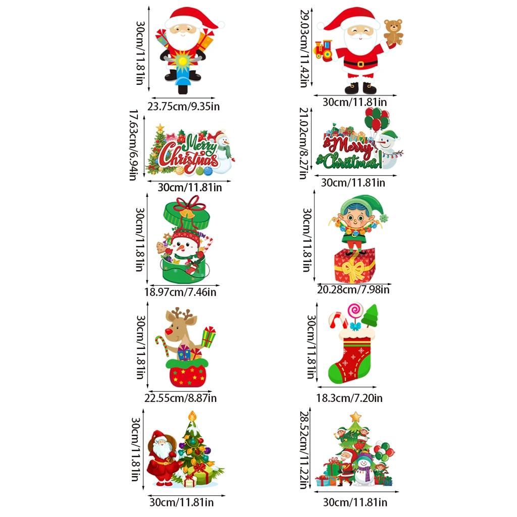 Merry Christmas Hanging Flag Porch Door Banner Santa Claus Snowman for Home Ornaments Door Decoration Supplies New Year Decor