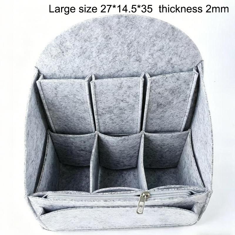 Insert Organisateur de Sac à Dos en Feutre Sac à Compartiments Multiples Doublure Sac dans Sac Grande Capacité Léger Séparateur Pour Voyage École Rangement